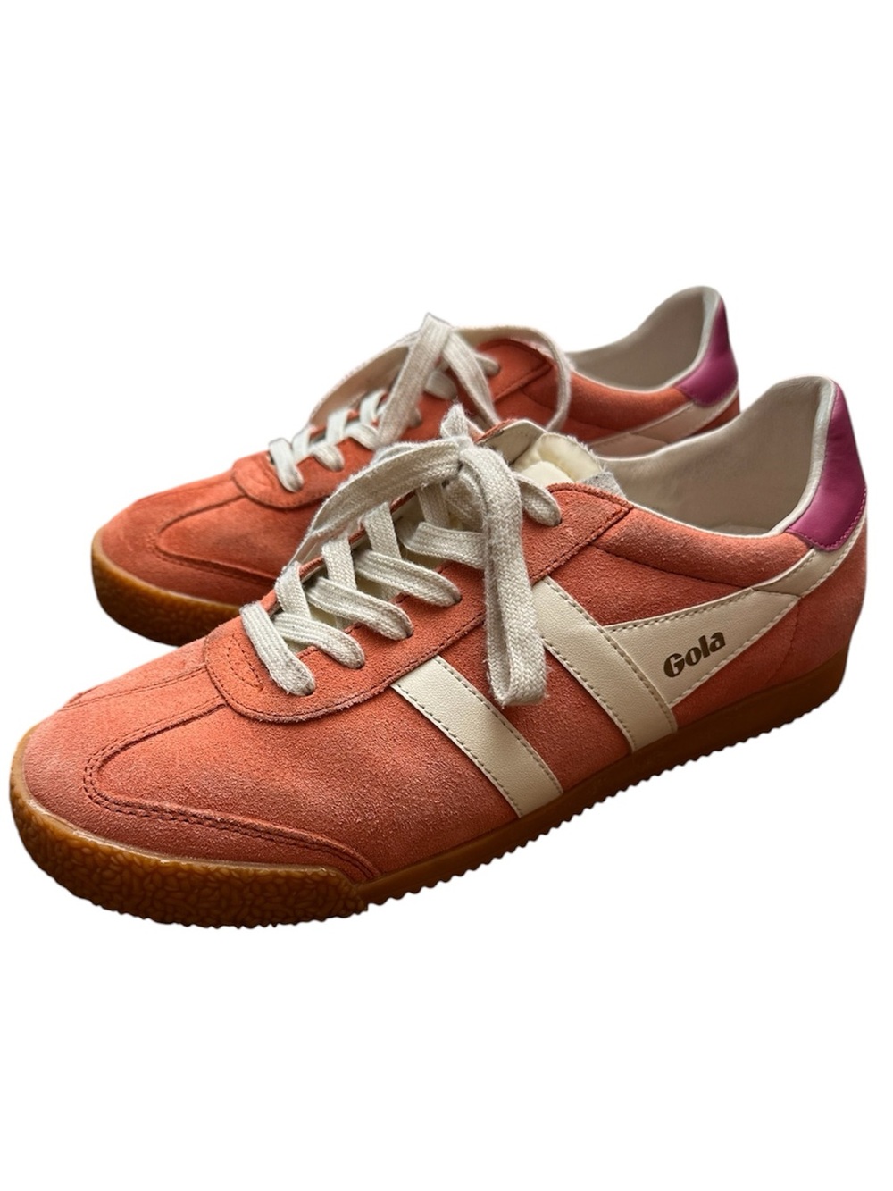 Gola Elan Women's Sneakers - Size 8 - Hot Coral/Off-White/Fuchsia